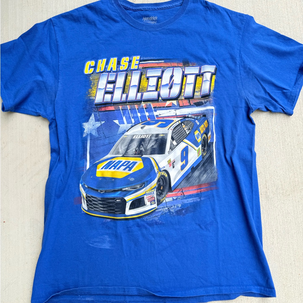 Chase Elliott 9 Napa Racing TShirt  Hendrick Motorsports Blue Mens Large